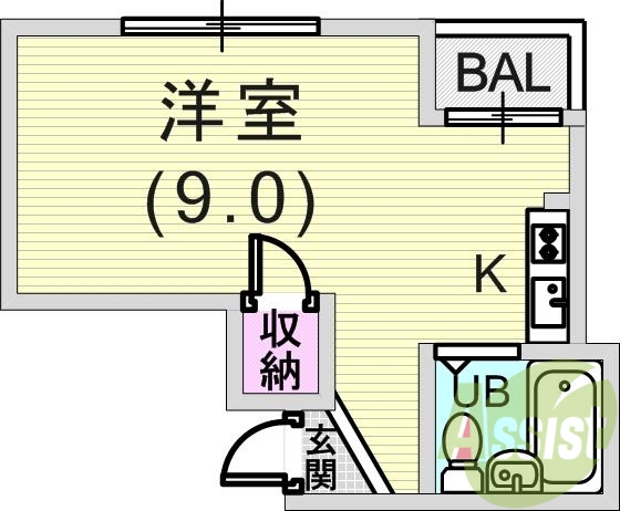 2階の間取り図
