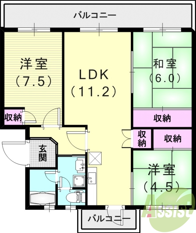 4階の間取り図