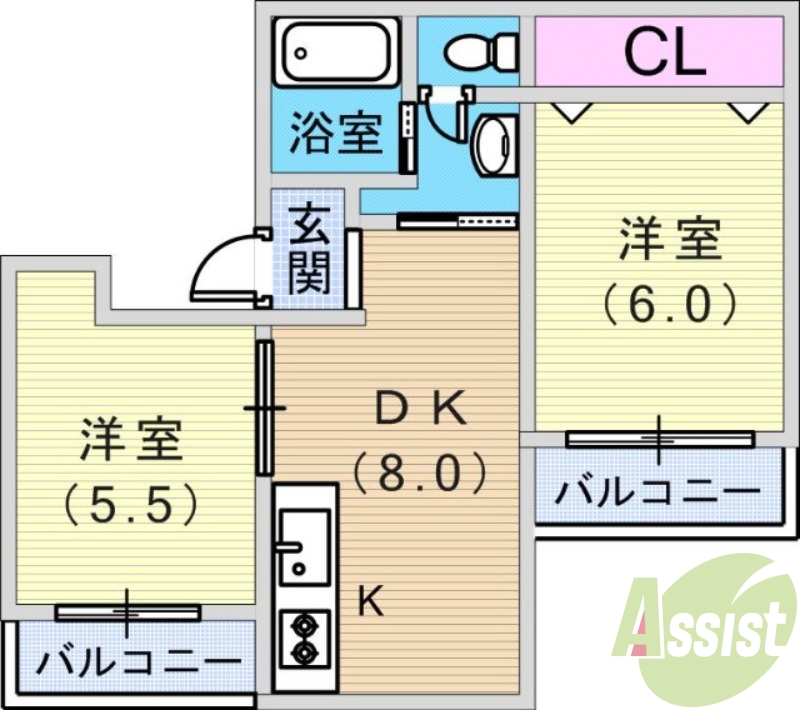 1階の間取り図