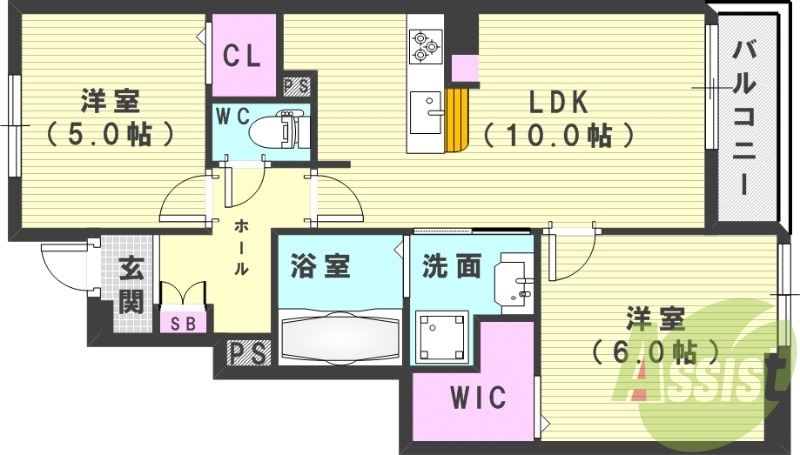 1階の間取り図