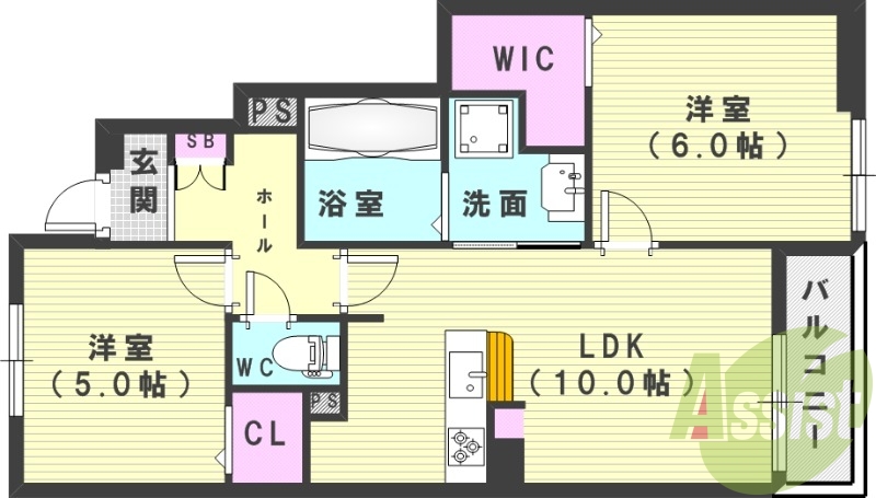 1階の間取り図