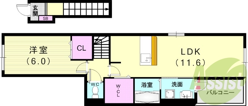 2階の間取り図