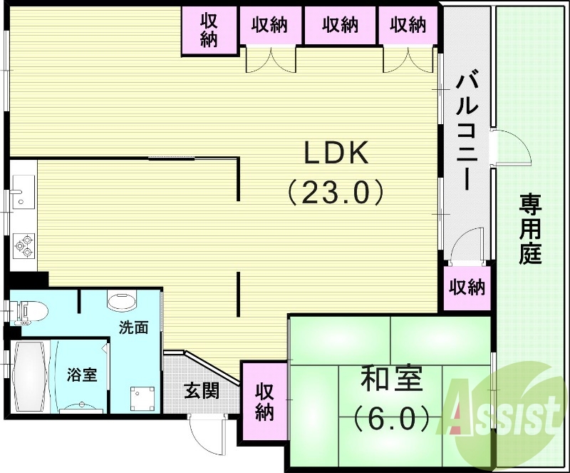 1階の間取り図