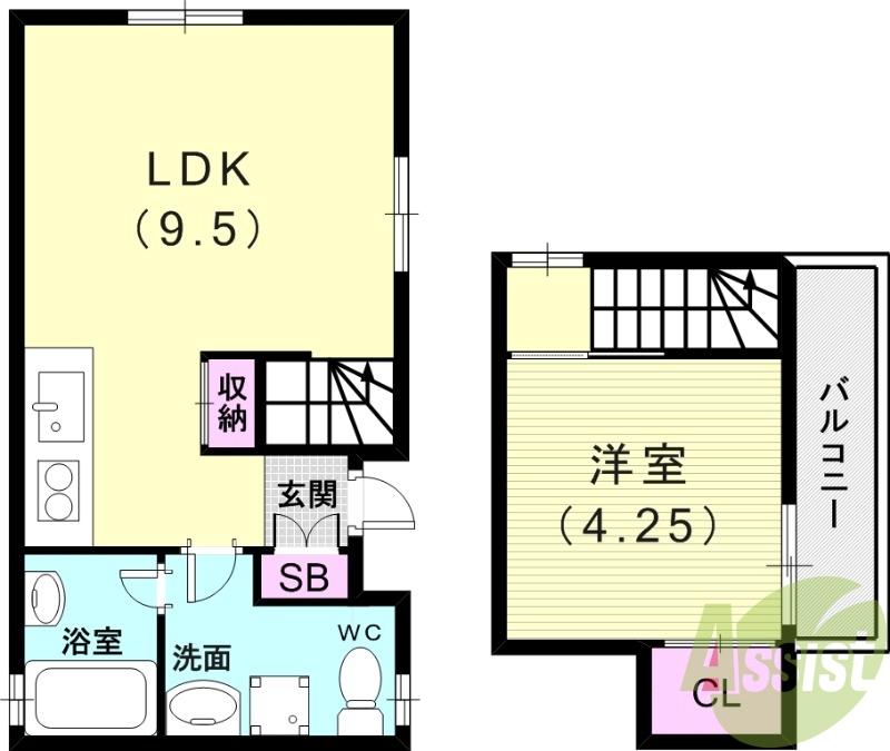 2階の間取り図