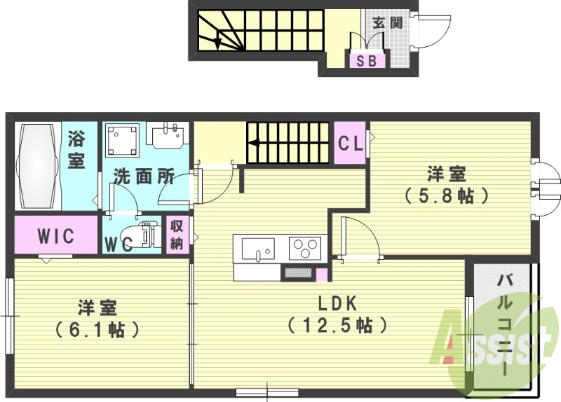 2階の間取り図