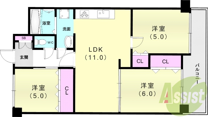 2階の間取り図