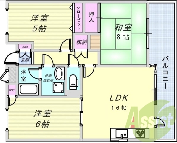 2階の間取り図