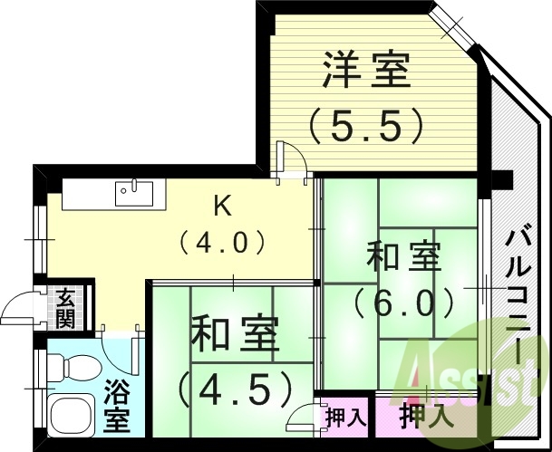 3階の間取り図