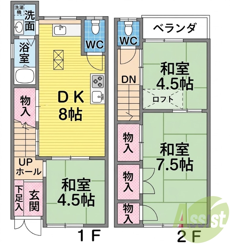 1階の間取り図