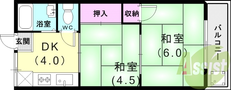 1階の間取り図