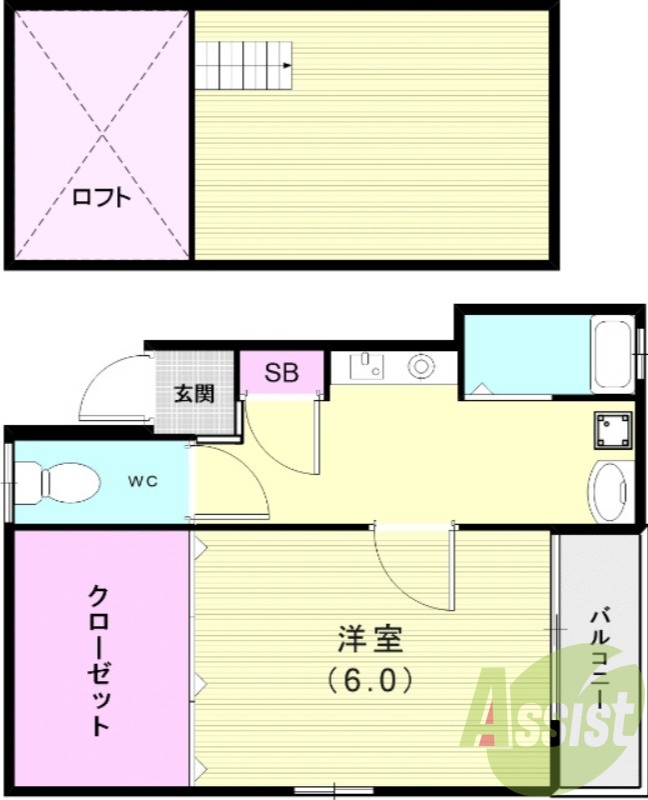 1階の間取り図