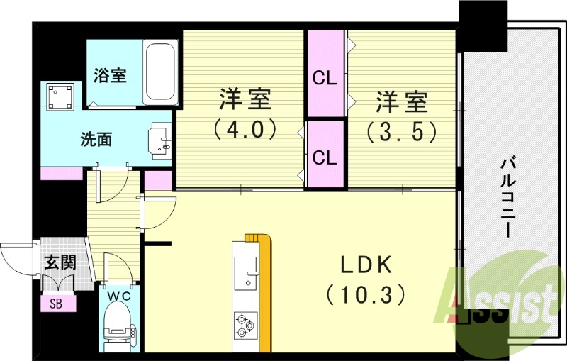 8階の間取り図