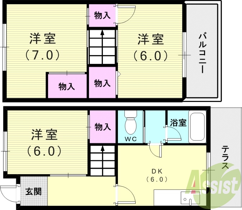1階の間取り図