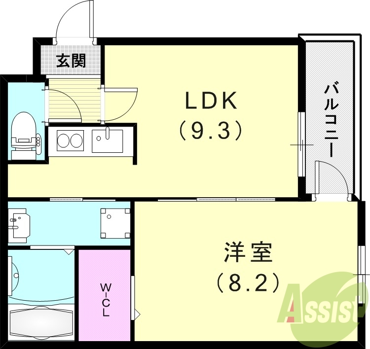 2階の間取り図