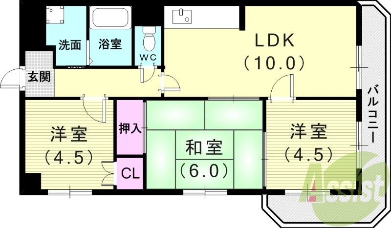 2階の間取り図