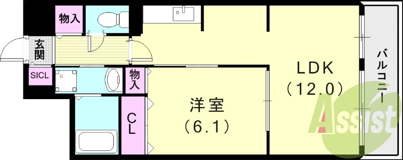 2階の間取り図