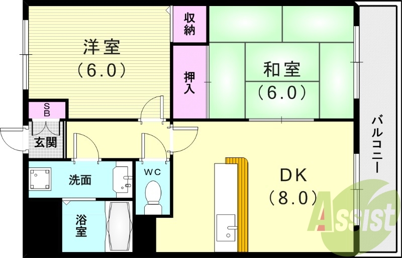 1階の間取り図