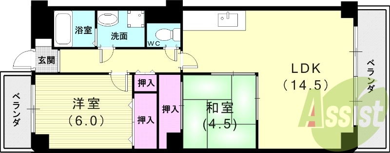 6階の間取り図