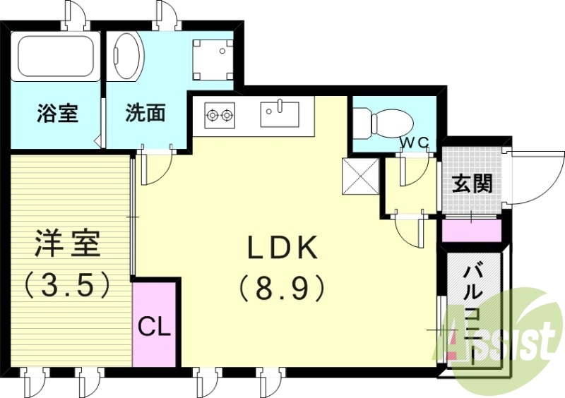 1階の間取り図