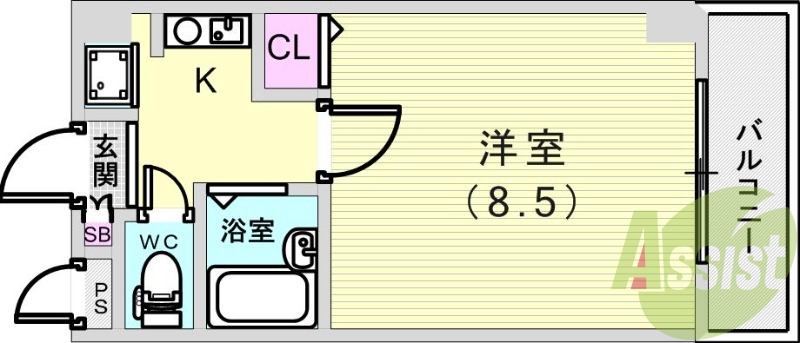 4階の間取り図