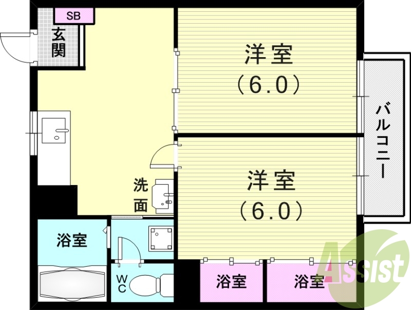 2階の間取り図
