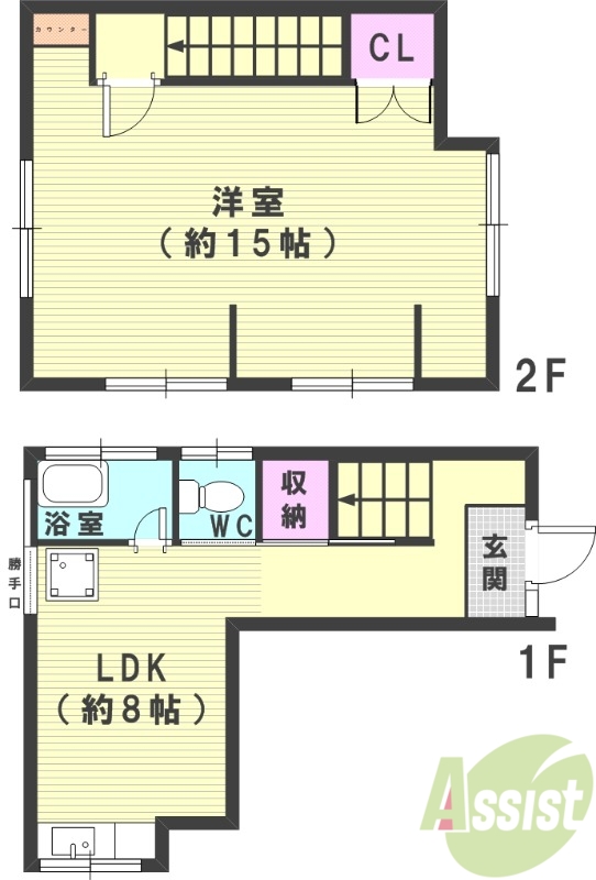 -階の間取り図