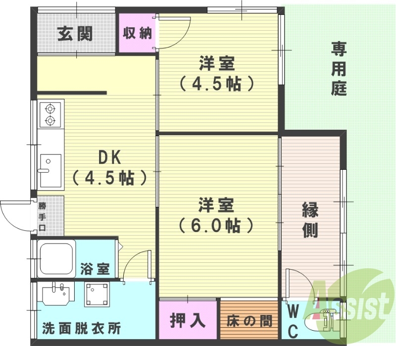 -階の間取り図