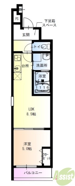 2階の間取り図