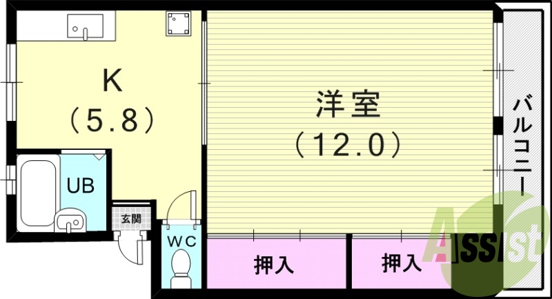 1階の間取り図
