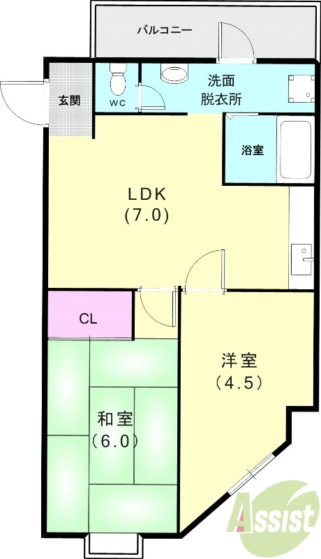 4階の間取り図