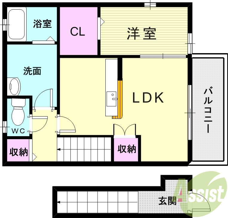 1階の間取り図