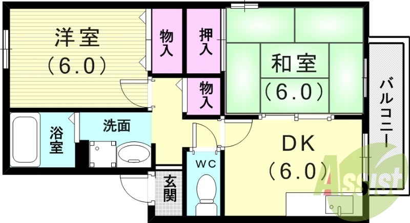 2階の間取り図