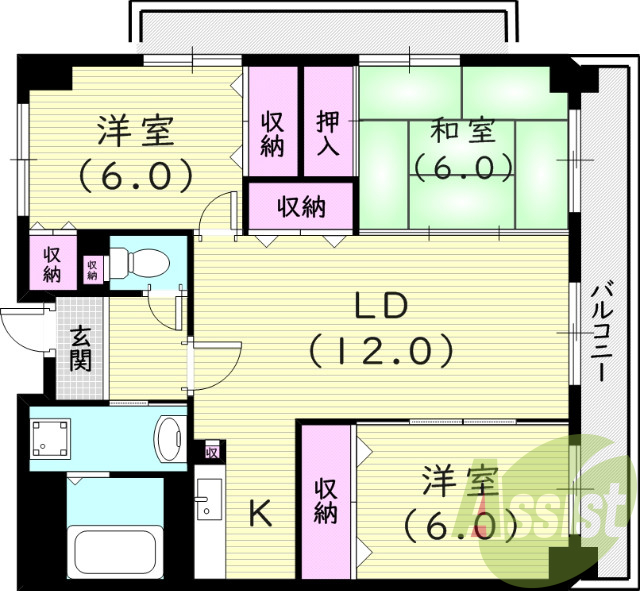 3階の間取り図