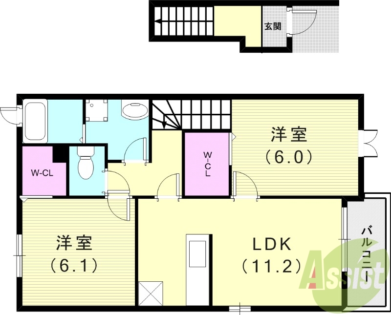 2階の間取り図
