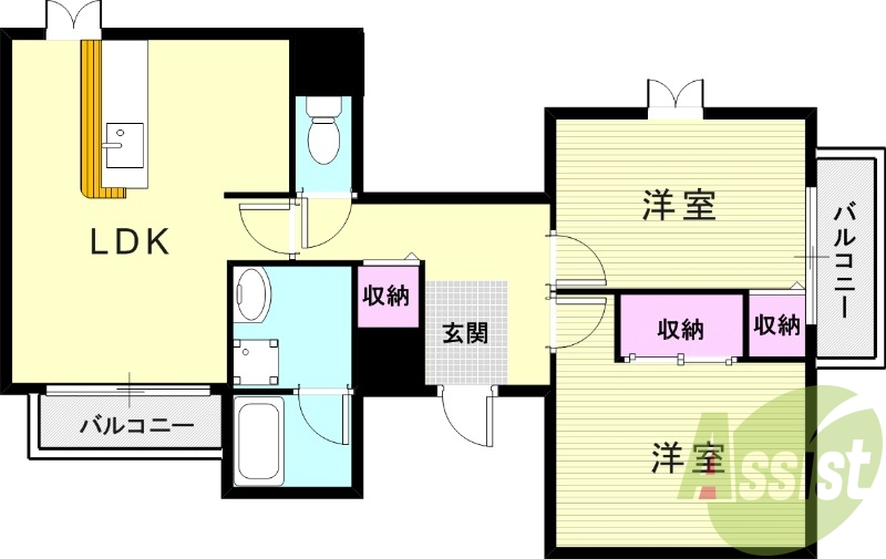 2階の間取り図