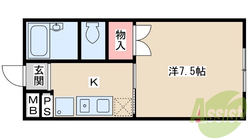 バストイレがセパレート、独立洗面所のある使い易い間取りです