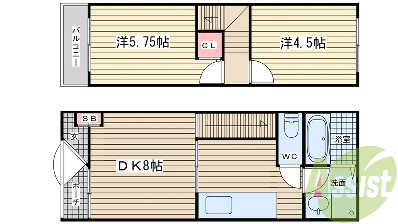 1階の間取り図