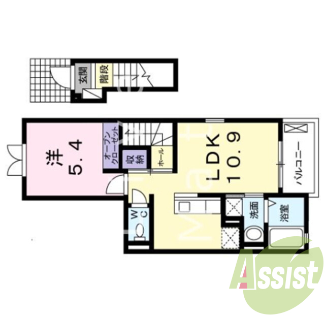 2階の間取り図