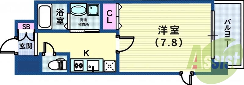 6階の間取り図