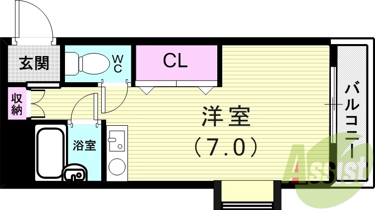 2階の間取り図