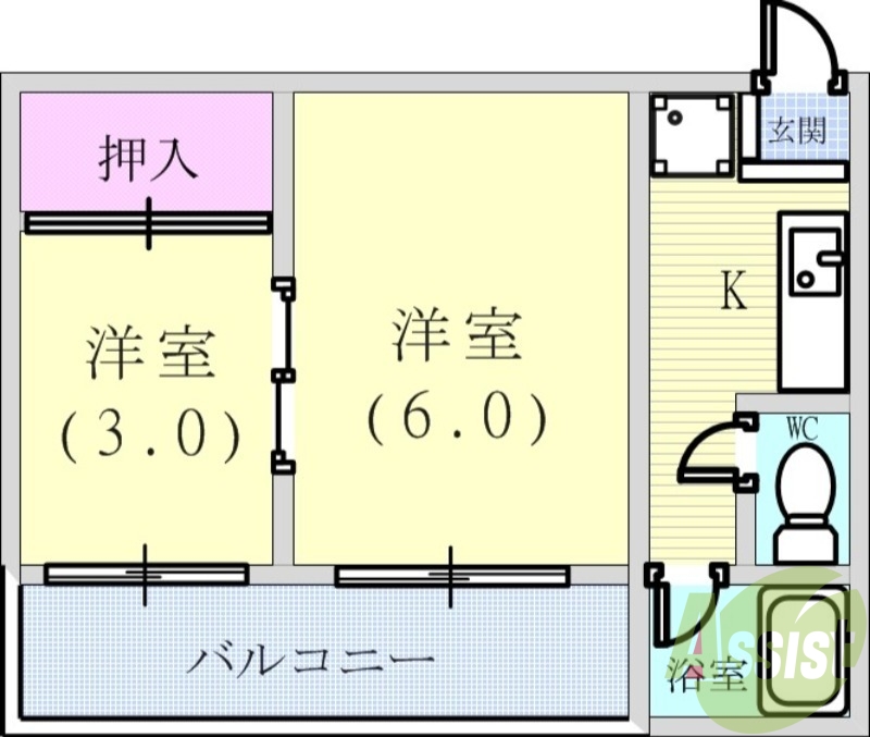 使いやすい間取りです。