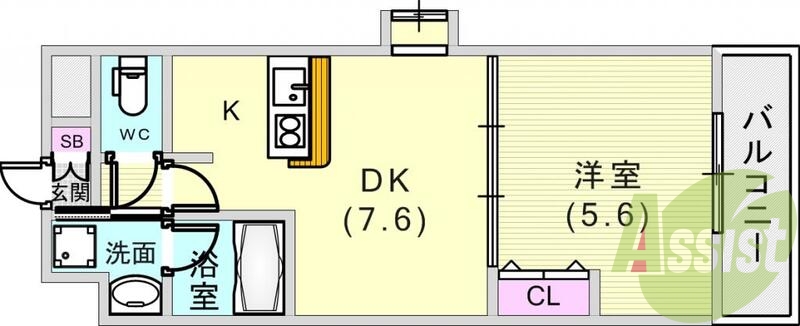 ゆったり広めのタイプとなります。
