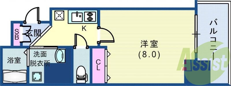 6階の間取り図