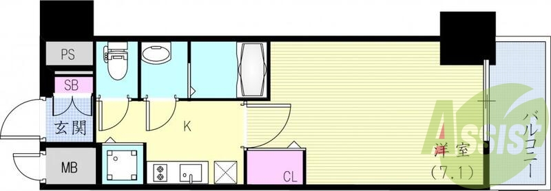 6階の間取り図