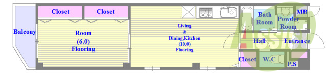 人気の全室フローリング。使いやすいゆったりとした間取り。
