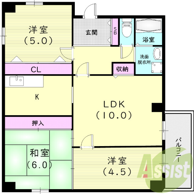 6階の間取り図