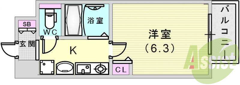 機能性に優れた1Kタイプ