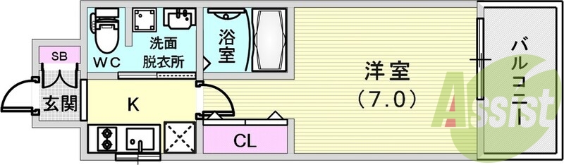 リビングはゆったりフローリング貼り。お掃除も簡単ら～くらく