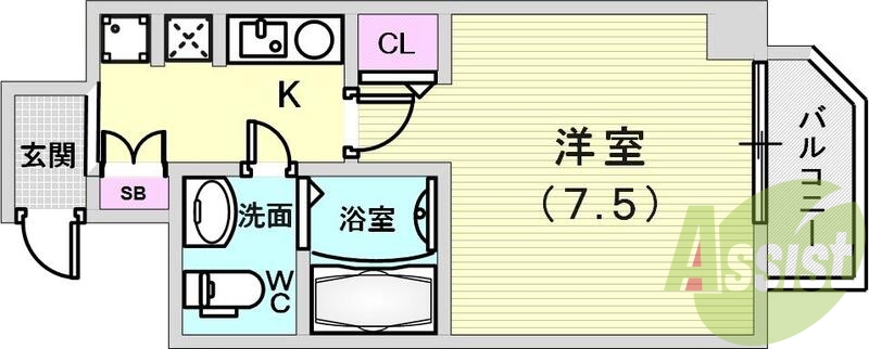 使いやすい1Ｋのお部屋です。