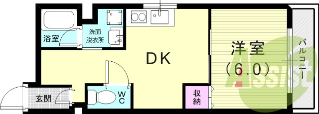 広々した洋室です。